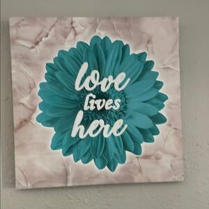 Blue and White Floral Painting Art